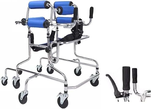 Walkers for Children, Standing Frame Walker for Disabled Children with Cerebral Palsy Lower Limb Rehabilitation Training, Adjustable Height and Width, Suitable for 1.21.49m 47.258.6inWomen