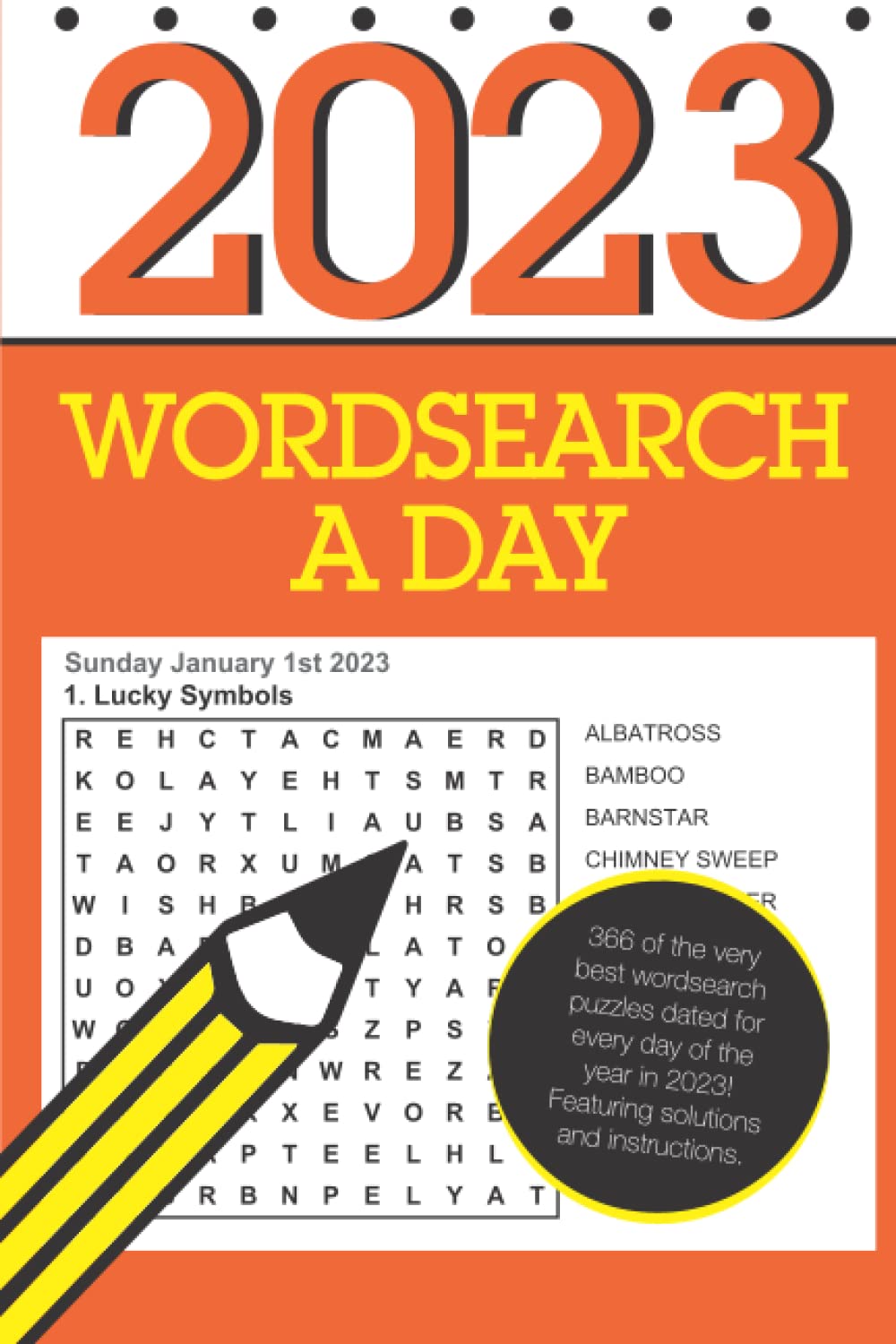 Wordsearch a Day 2023: 366 dated word search puzzles