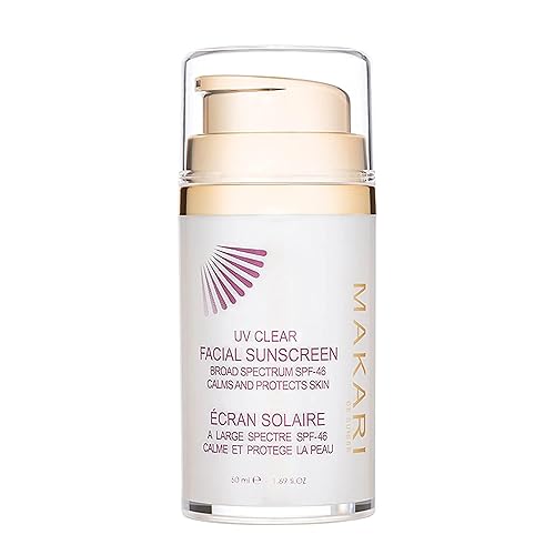 Miniatura 1 de Makari Protector solar facial transparente UV SPF 46 (1.69 fl oz)  Loción de protección solar facial de amplio espectro  Bloqueador solar UVA y UVB