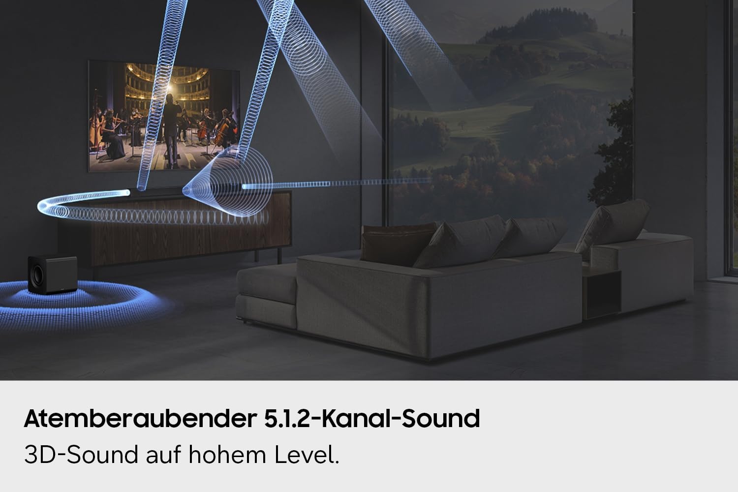 Samsung HW-Q810GH / Q800H Q-Series 5.1.2-kanałowy soundbar do telewizorów, bezprzewodowy podwójny subwoofer, 6,5-calowy, bezprzewodowy Dolby Atmos, Q-Symphony, Game Mode Pro do gier 3D, Alexa