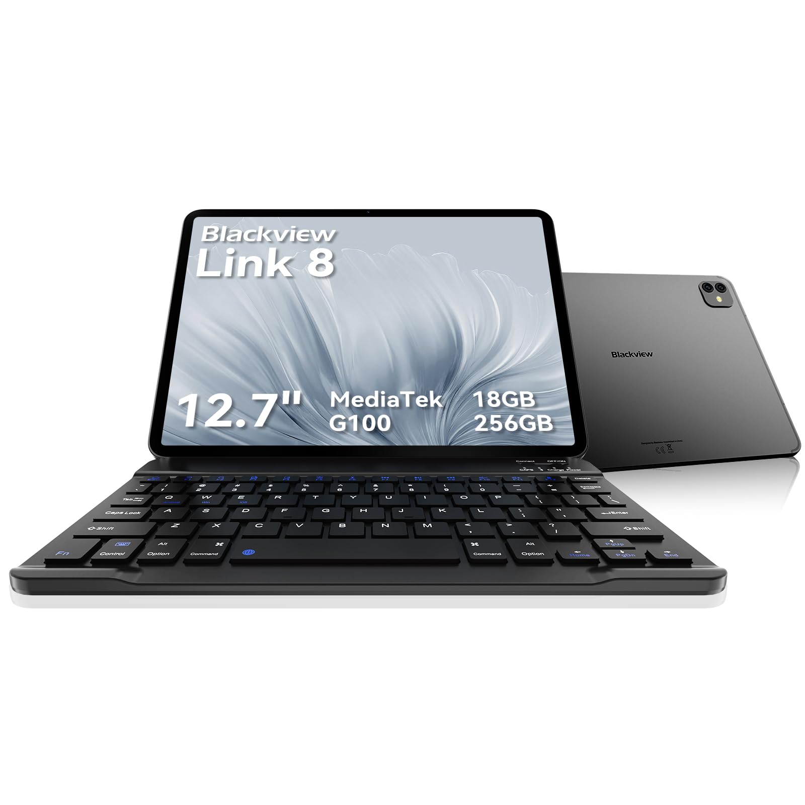 Blackview Link 8 Tablet 13 Zoll,Tablet mit Tastatur und Stift,90Hz Gaming Android 15 Tablets,18GB RAM+256GB ROM,MediaTek G100 Gemini AI/PC Modus/2K+ FHD/8400mAh/Widevine L1/Face ID/16MP+13MP/GPS