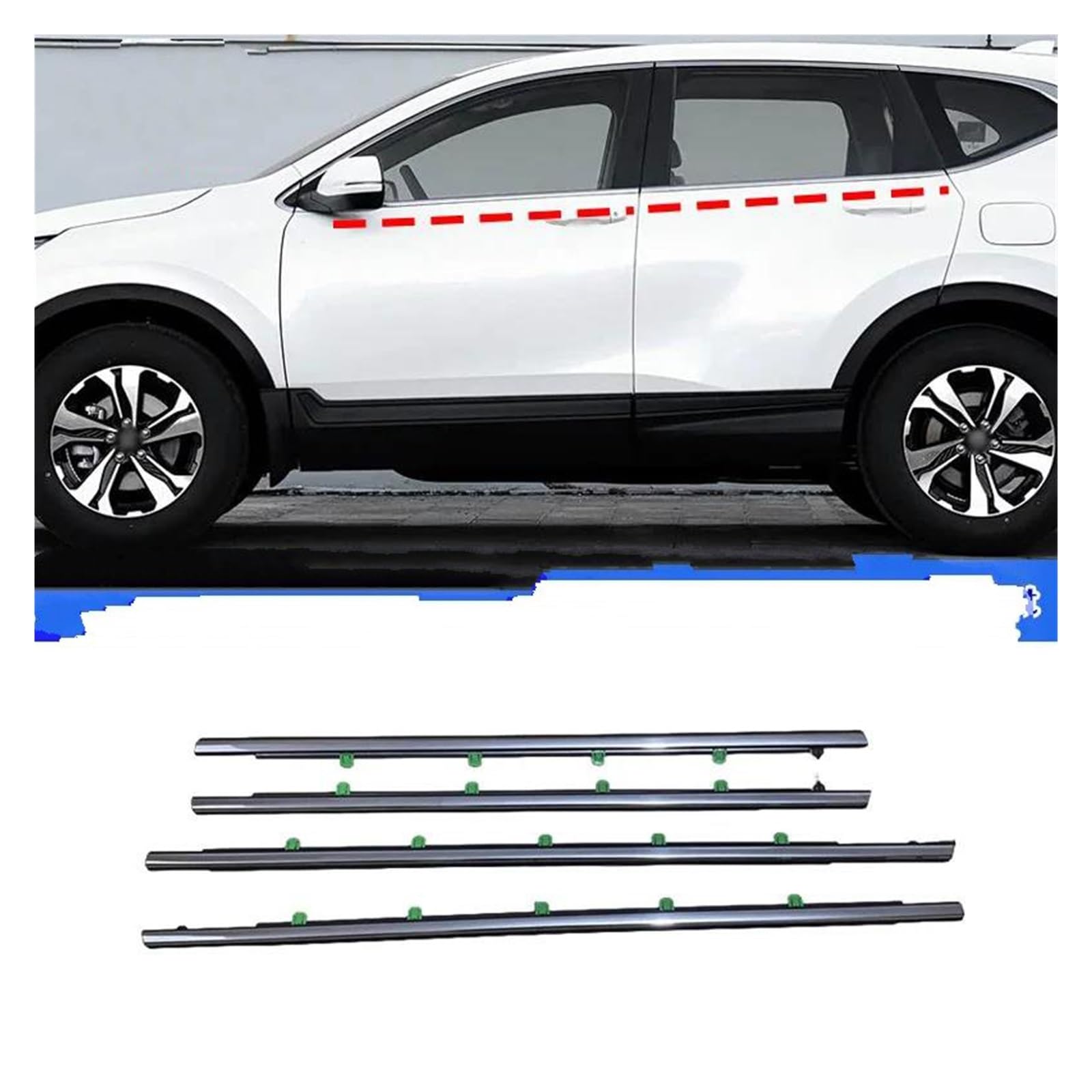 Gummiprofil Für CR-V 2017 2018 2019 2020 2021 Gummidichtung für Seitenfenster Gummidichtung(A Set)