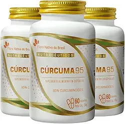 KIT 3X Cúrcuma 95% 60 cápsulas - Flora Nativa