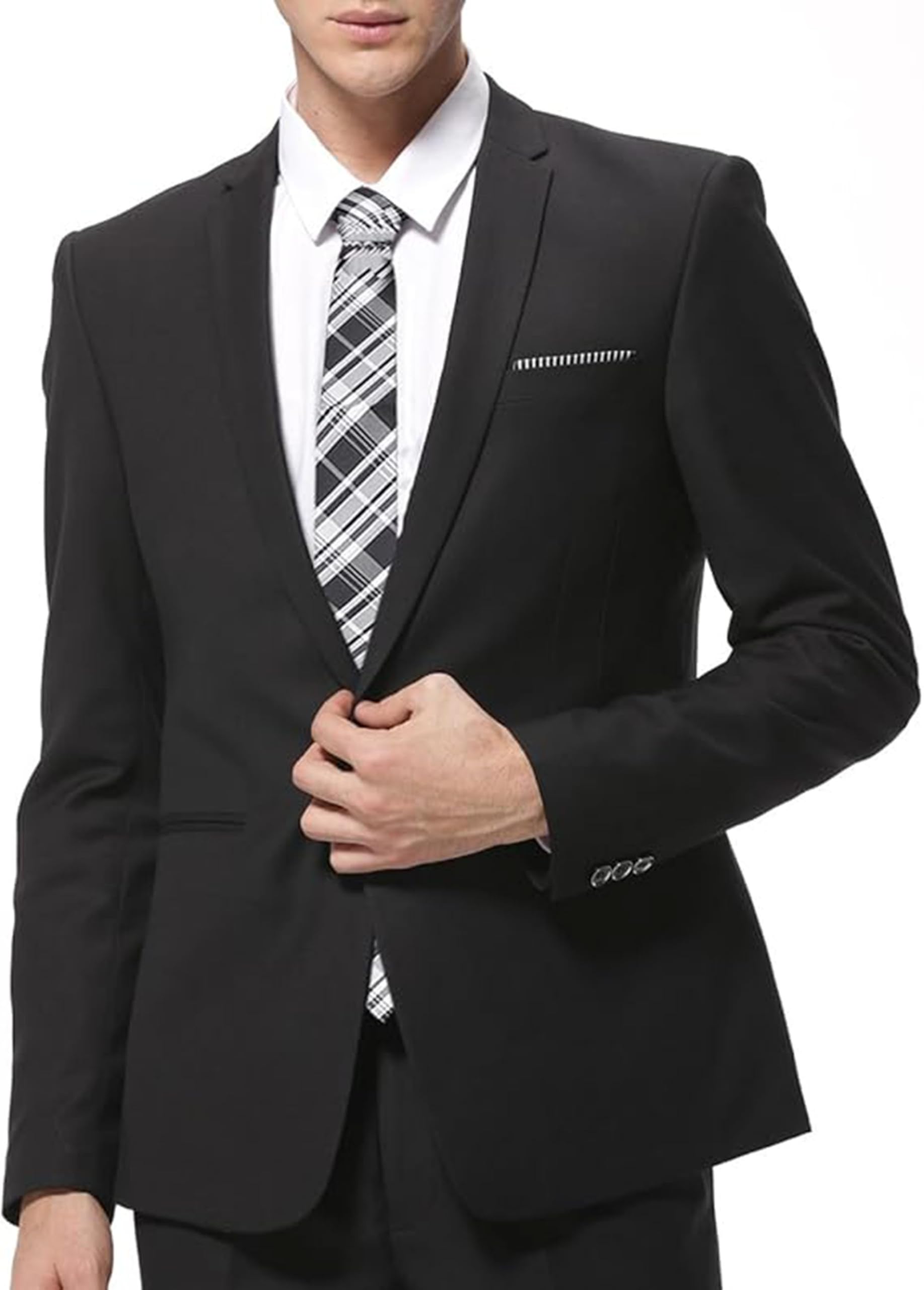 Cromoncent Set camicia e cravatta da uomo a maniche lunghe, Set-bianco-a, XX-Large