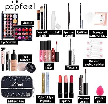 Full Beauty Makeup Cosmetics Set Upgrade Cosmetics Set Makeup Set Lipstick Makeup Palette Long Lasting Full Beauty Makeup Set Beginners Popular Cosmetics Set