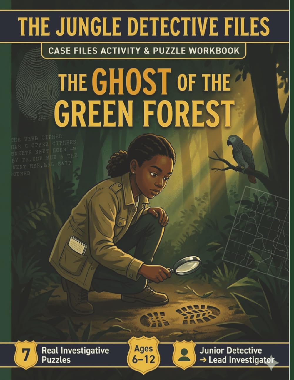 The Jungle Detective Files. The Ghost of the Green Forest: Case Files Workbook: 7 Real Wildlife Investigation Puzzles for Kids Ages 6–12 | Decode ... Trafficker | Junior Detective to Lead Investi