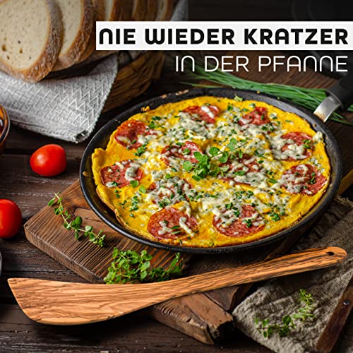 Pfannenwender aus Holz – Goldenberg Premium Kochlöffel Set