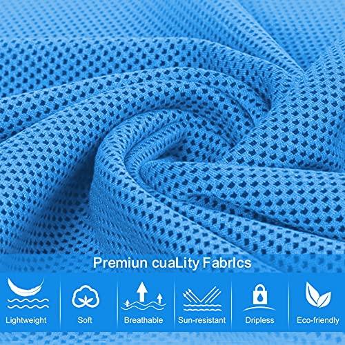 Amgico Cooling Towel 4 Pack, (40"X 12") Microfiber Cooling Towels For Neck And Face,Soft Breathable Cooling Towels For Athletes,Hot Weather,Yoga,Sport,Gym,Workout,Camping,Fitness,Running Cool Towel #TOP3