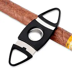 Cortador de Charuto Em V Guilhotina Profissional Preto