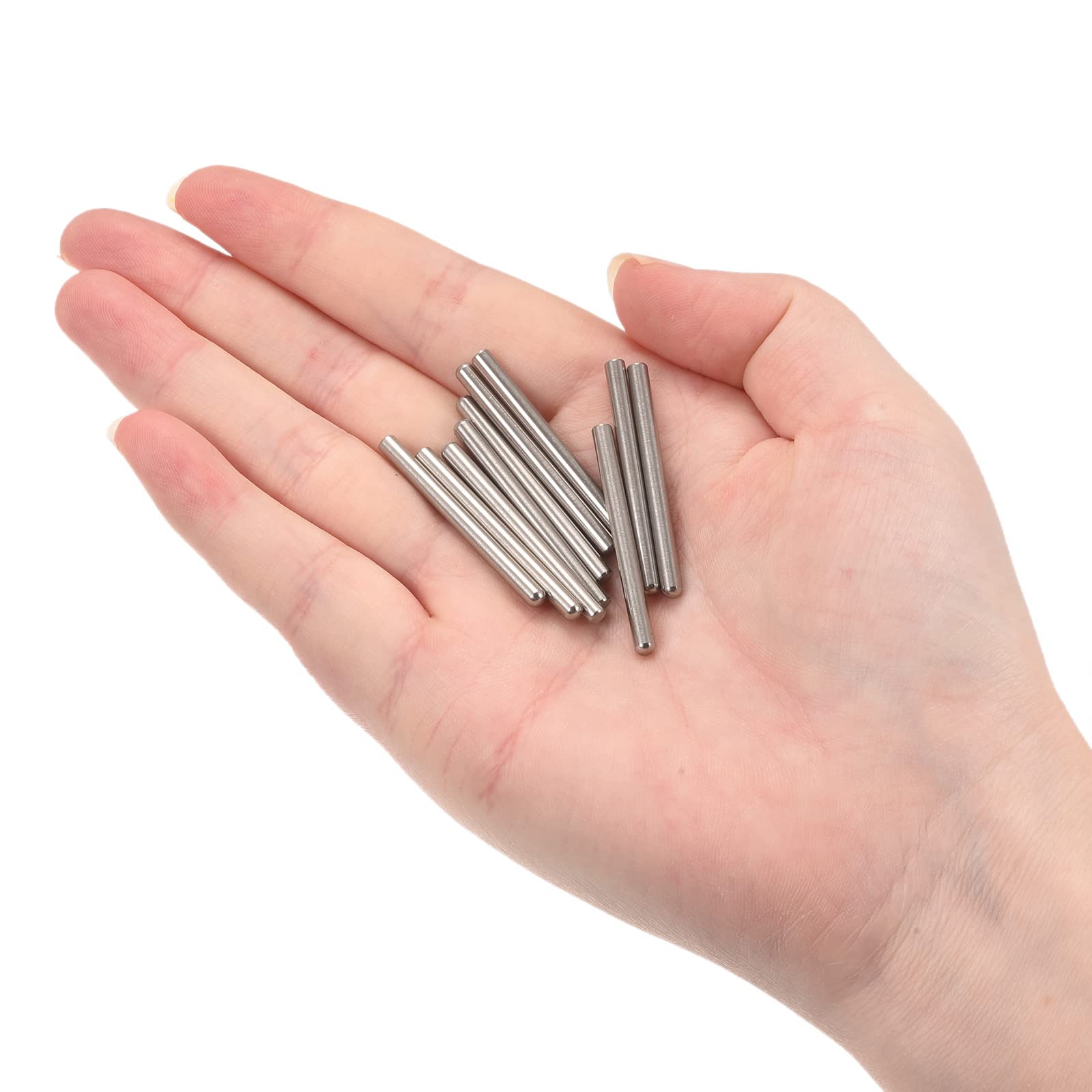 sourcing map 50pcs 3 mm x 35 mm Passstift 304 Edelstahl Regalheringe Stützregale Silberton