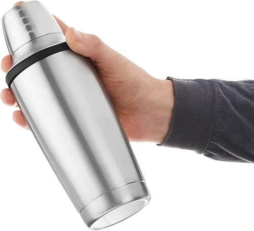 Miniatura 10 de Viski Alchemi - Coctelera aislada al vacío con escariador de cítricos, tapa, colador para cócteles fríos, margarita, whisky sour, coctelera de