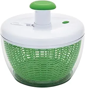 Farberware Professional Pump Small Salad Spinner with Bowl featuring Non Slip Grip, Small 3.16 Quart, Colander and Built in draining System for Fresh, Crisp, Clean Salad and Produce, Green