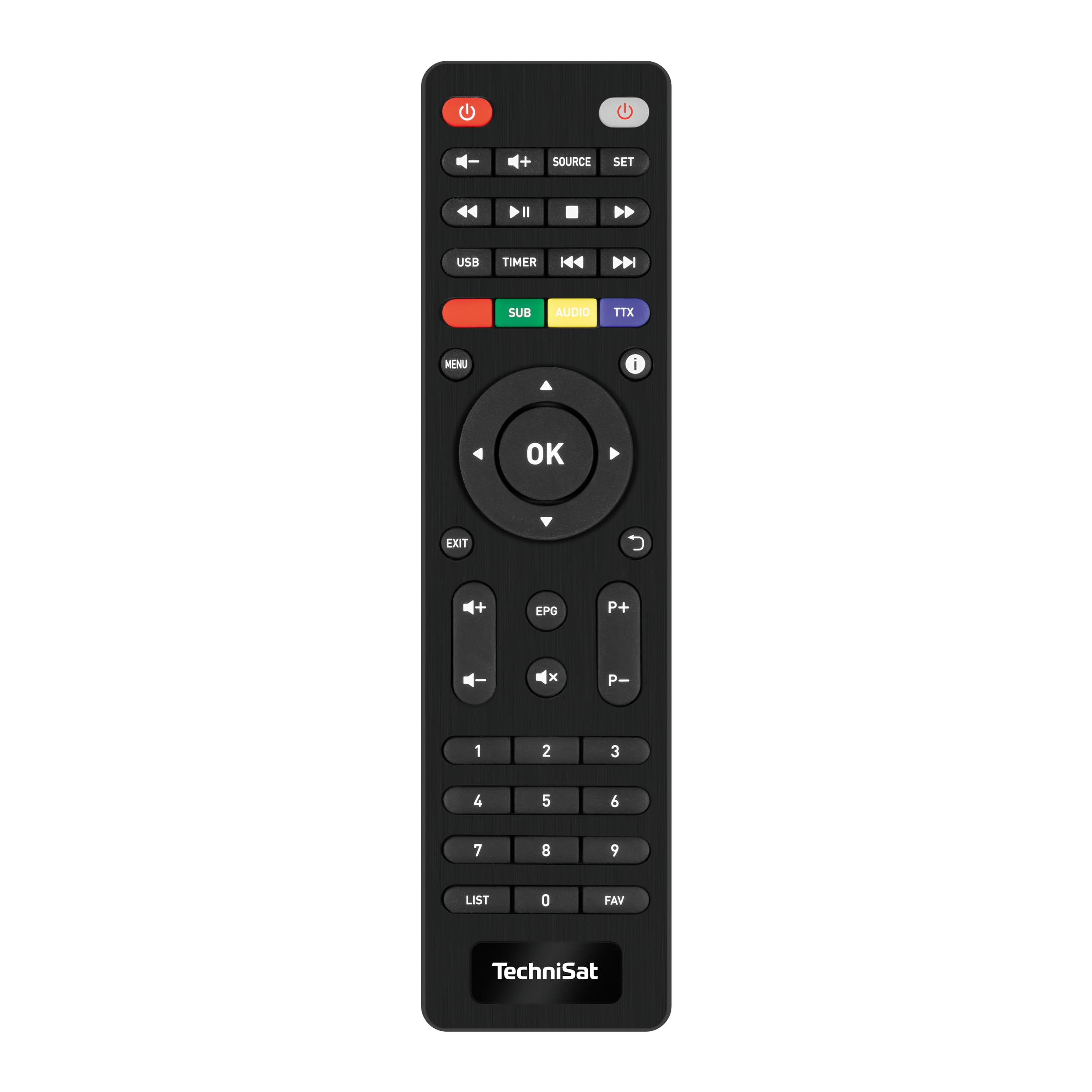TechniSat HD-T 225 - Kompakter DVB T2 HD Receiver (HDTV, HEVC H265, USB Mediaplayer, HDMI und SCART, 12 V tauglich, EPG, LED Statusanzeige, Fernbedienung) Schwarz