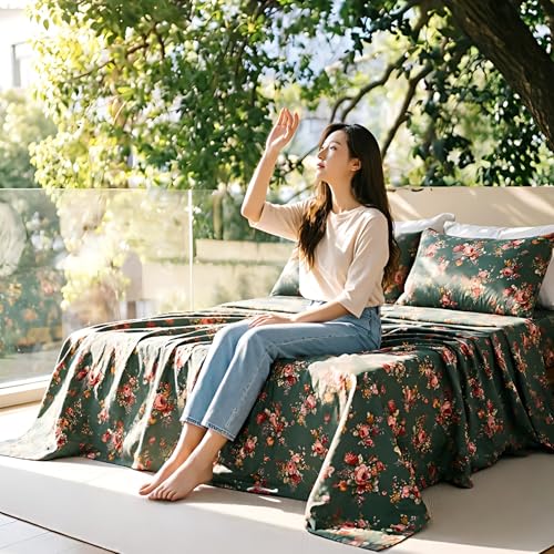 Image of FADFAY Twin Bedding Set - Ultra Soft Double Gauze Bed Sheets Set, Breathable Lightweight Twin Size Bed Sheet Set for Kids Dorm Bunk Bed Guest Room, Deep Pocket Fitted Sheet 4 Piece Twin Sheets