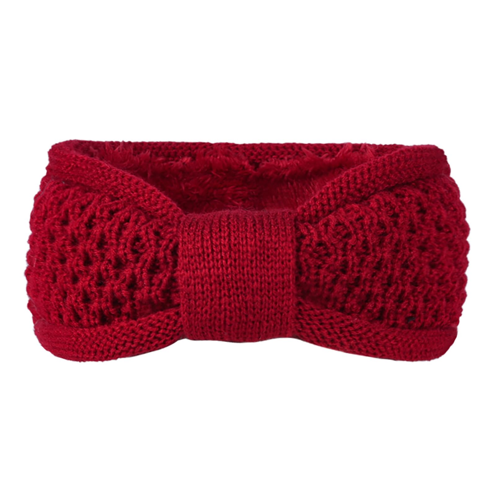 Fentency Hairband Plush Ear Warmer with Stylish Bowknot Thicken Furry Lining for Makeup Casual Wear Winter Sports