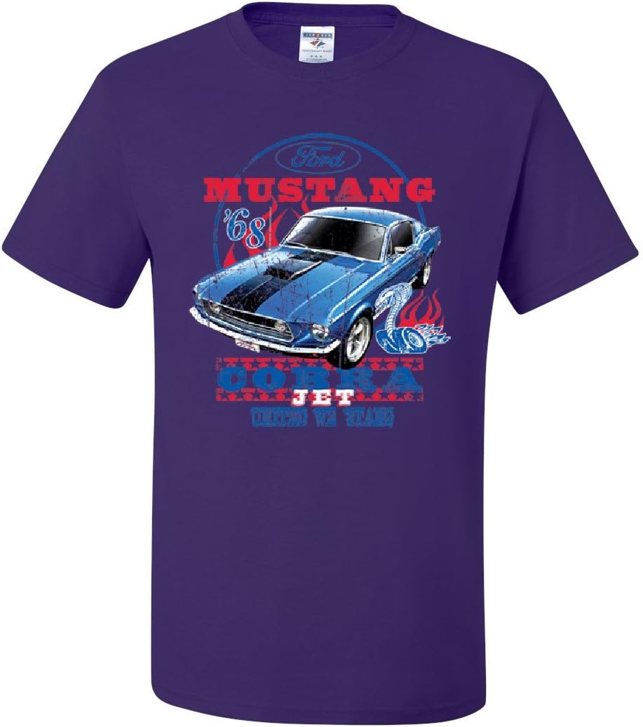 Ford Mustang Cobra 1968 T-Shirt United We Stang American Classic Mens Tee Shirt