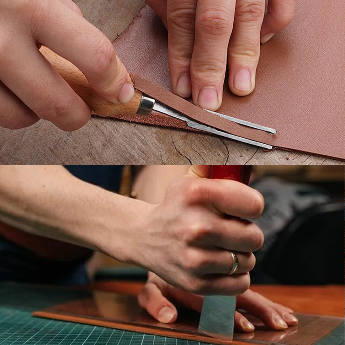 Manche Bois 2 Rivets - Lot De 12 Couteaux Campagnards Bois - Polypro Par Pradel Essentiel