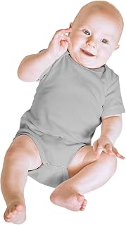 5 Pcs Polyester Onesies for Sublimation, Lightweight Unisex Blank Onesies with Short Sleeves & Snap Closure