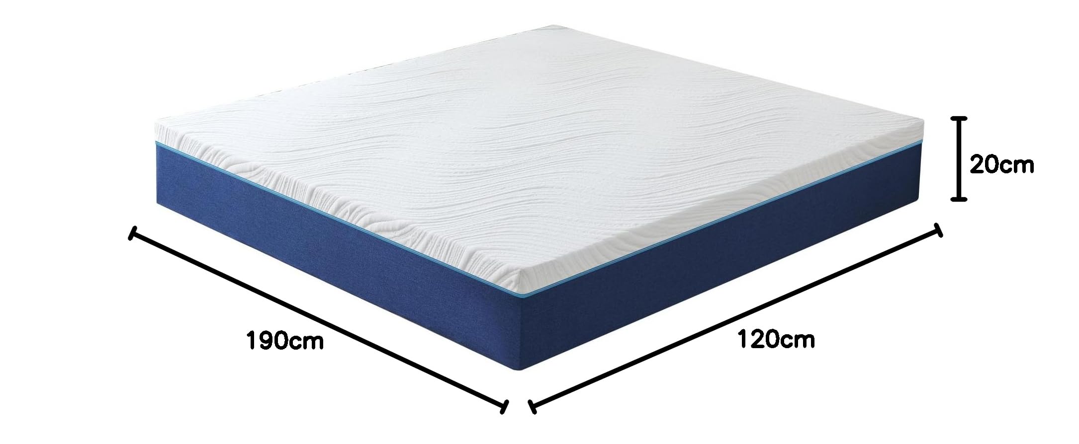 Hiimgo Matelas 120x190x16cm, Matelas en Mousse à Mémoire de Forme