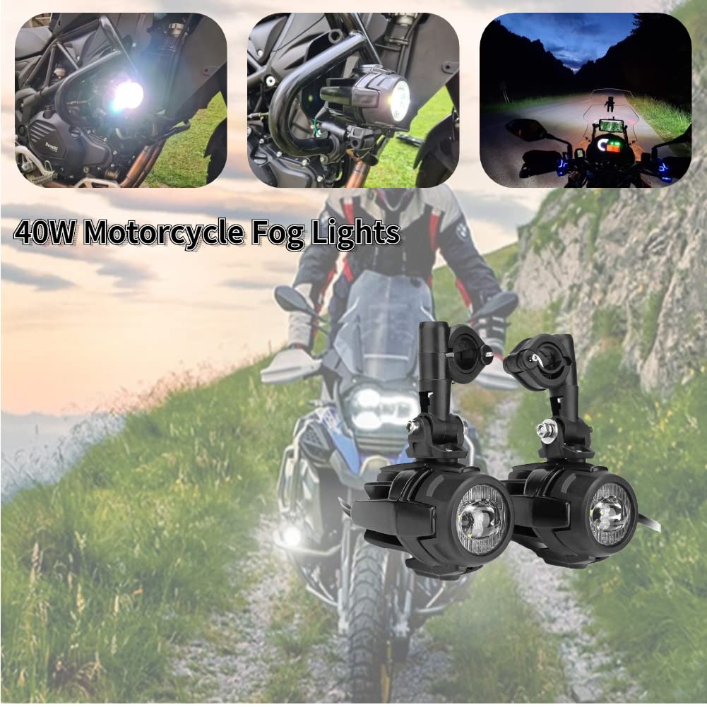 faretti per 1250 gs adatto per Luci antinebbia a LED per moto faretti led moto supplementari profondita custom luci antinebbia a LED in lega di alluminio 40 W Lampada guida