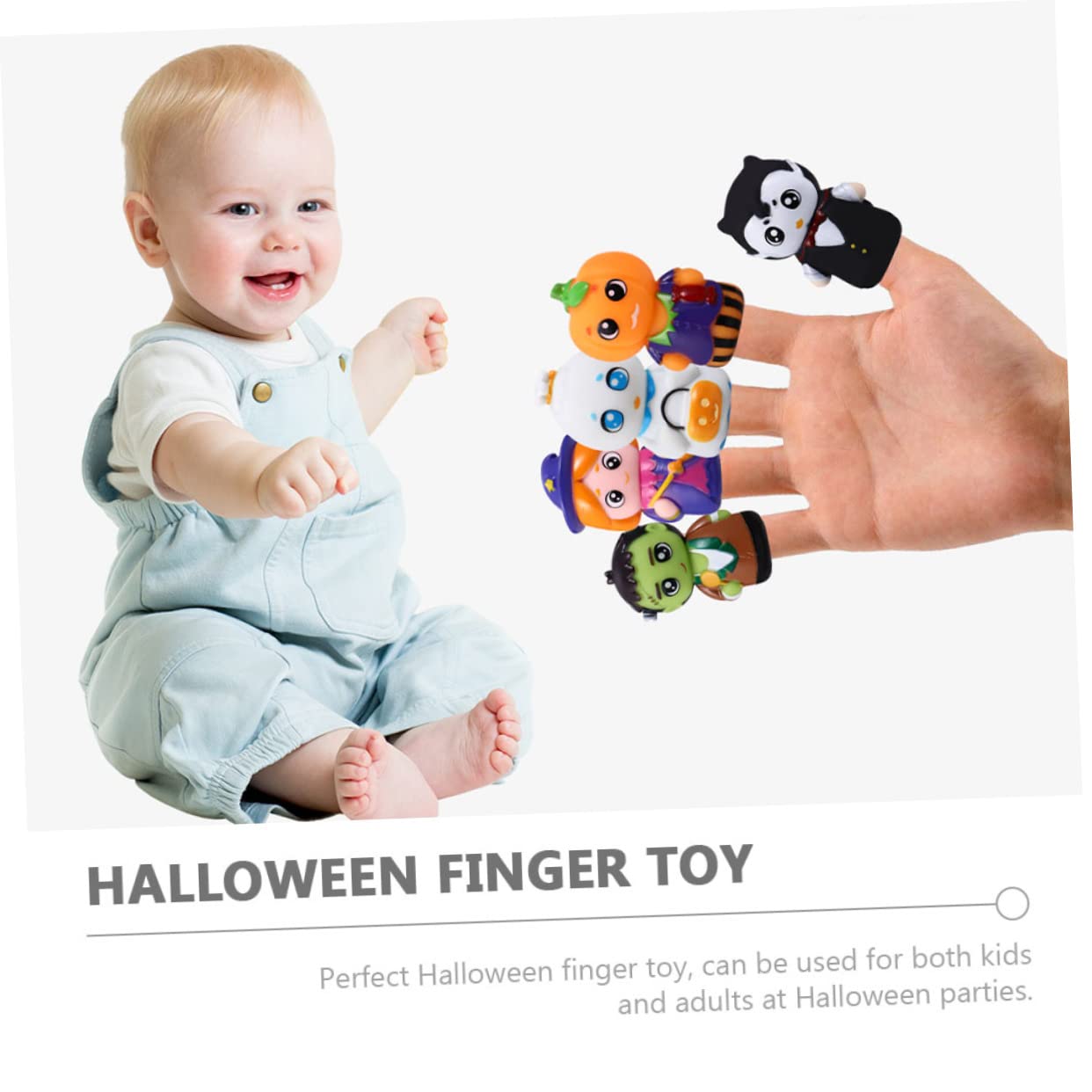HEMOTON 30 Piezas Títeres de Mano de Dibujos Animados Juguetes Interactivos para Muñecos de Dedo para Historias y Fiestas de Halloween