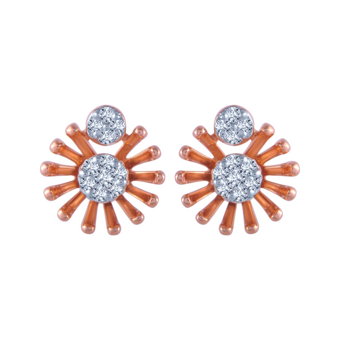Gold and Diamond Stud Earrings for Women-image-49