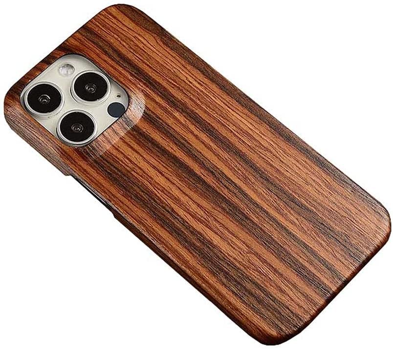 Coque de téléphone arrière légère iPhone 13 Pro bois résistant choc