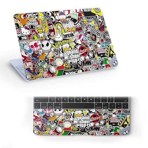Inkykart Design 13 Top+Wrist Pad Vinyl Laptop Skin/Sticker/Cover for 13 to 13.3 Inches Laptops Laminated-Removable-HD Quality Compatible for Hp-Dell-Sony-Lenovo-Asus etc.(13x9.2 Inches)