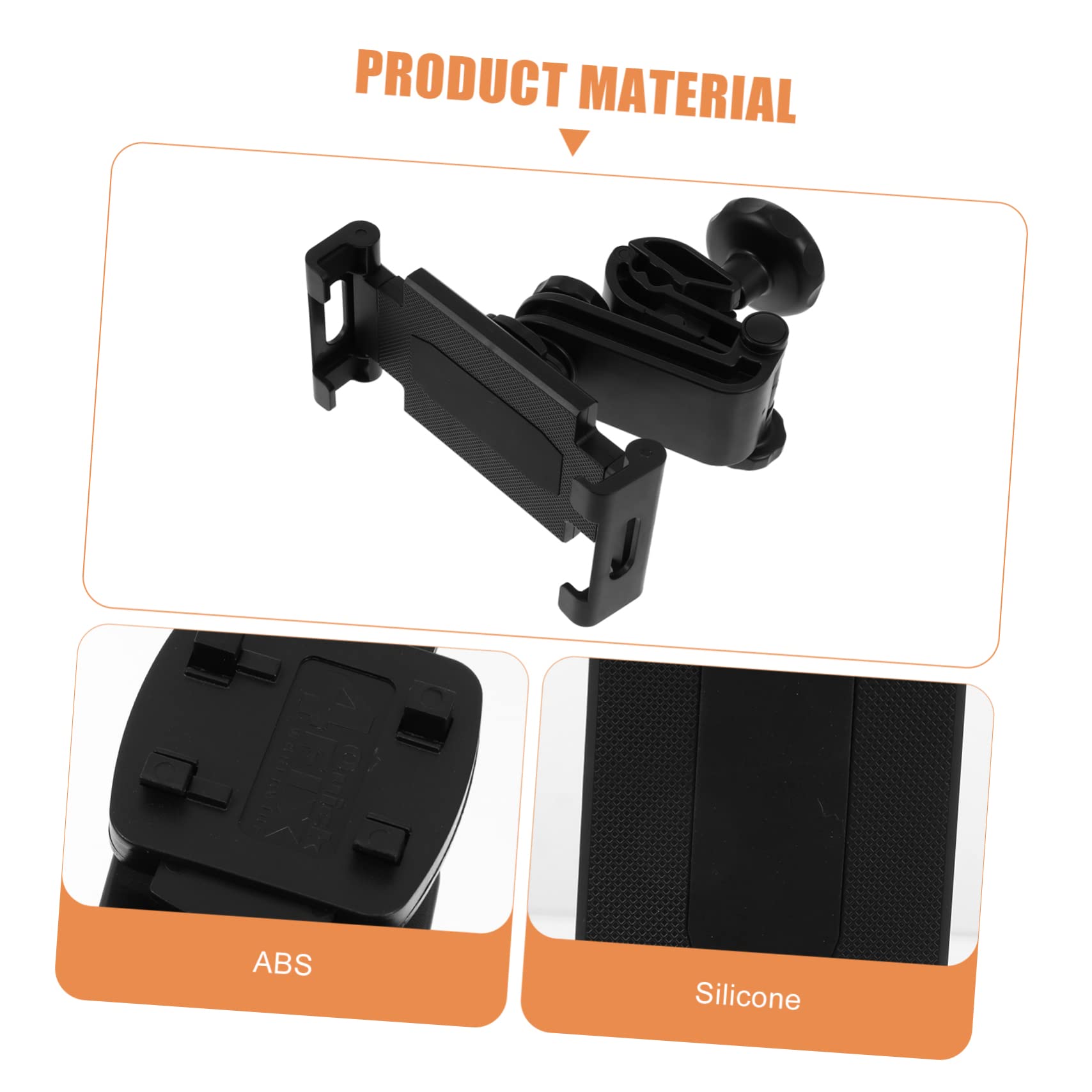 Happyyami 1pc Car Tablet Holder Adjustable Headrest Mount for Tablets Fits Support for Use Vehicles Charge While Watching Black