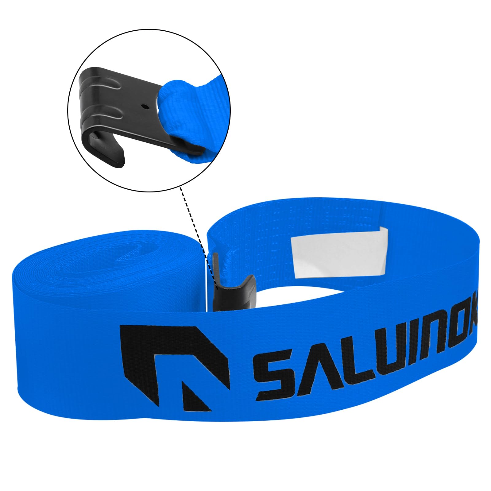 Confezione da 4 cinghie a cricchetto da 10,2 cm, con base piatta, 10,2 x 30 cm, con gancio piatto, per rimorchi, argani, resistenti, 10,2 cm, colore blu