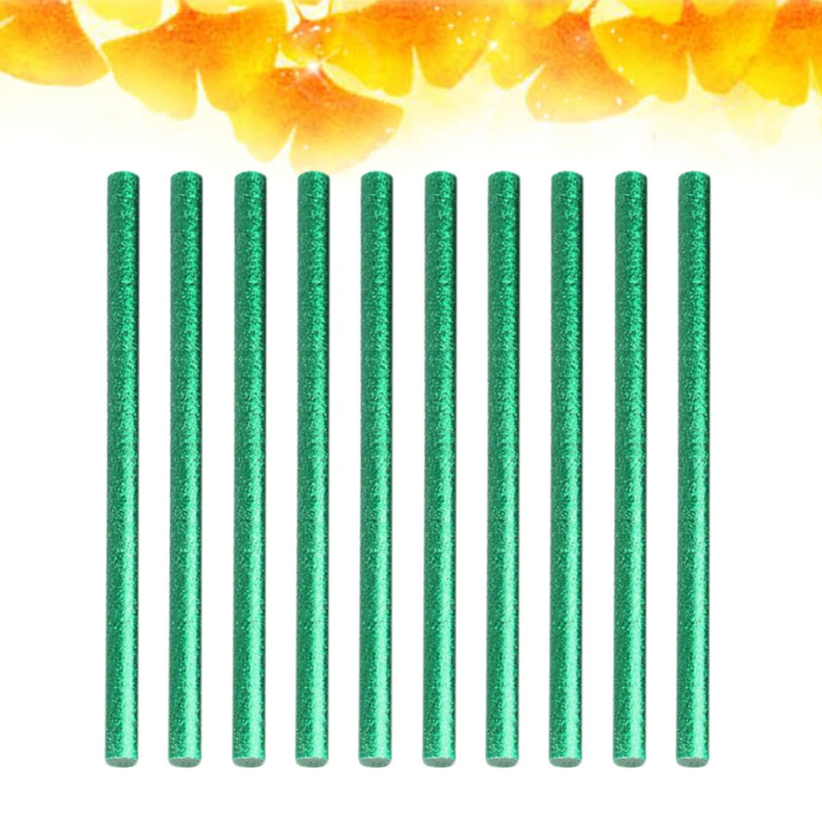 100pcs Green Hot Melt Glue Sticks Resin DIY Adhesive Sticks and Resistant to Water or Solvent for Drawing Decoration and Electronics
