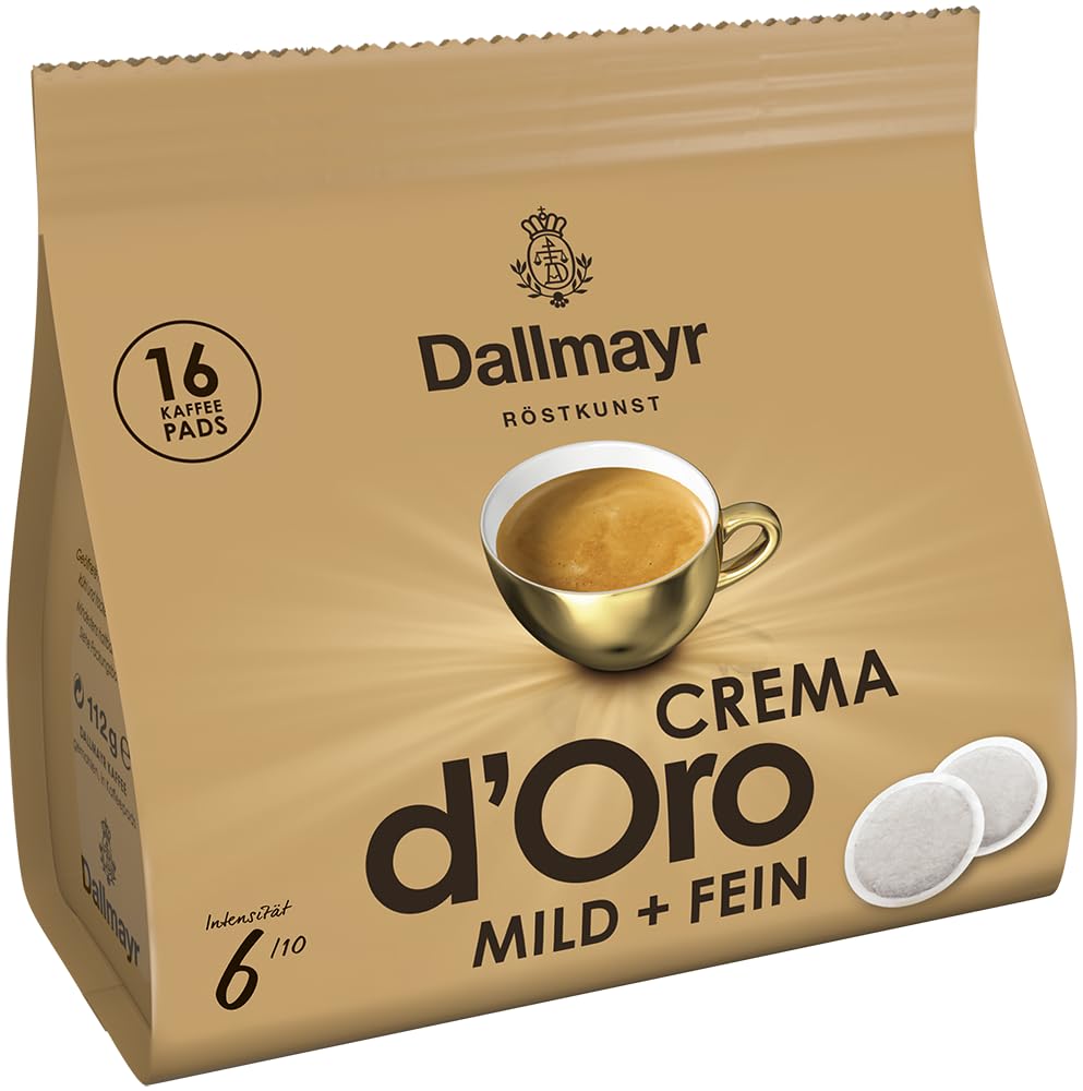 Dallmayr Crema d 'Oro mild & fein Pads (16 Kaffee Pads)