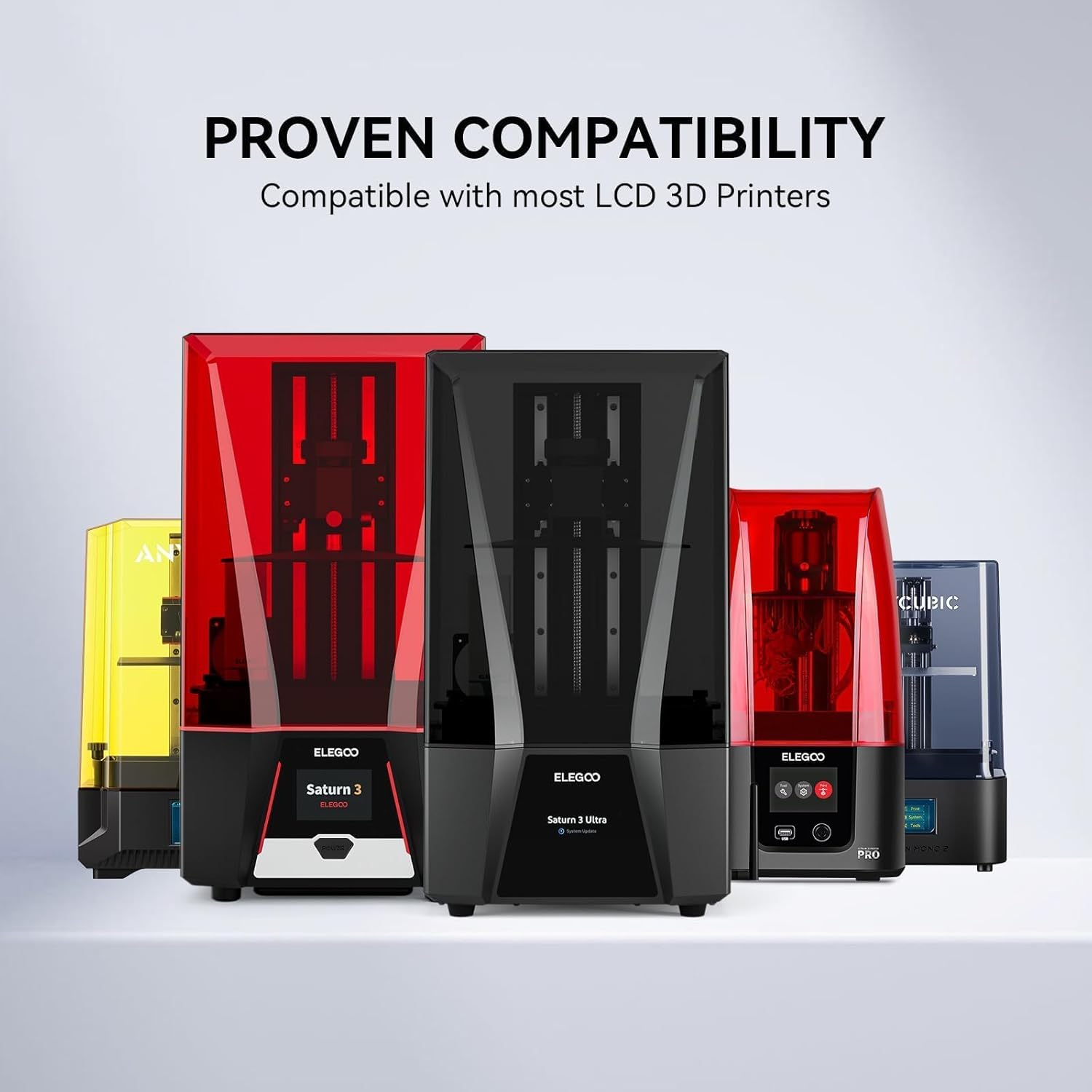 ELEGOO Upgraded Standard 3D Printer Resin 2.0, High Precision, Low Odor, Higher Toughness, 405nm UV Curing Photopolymer Resin for Mars Saturn MSLA DLP LCD 3D Printing (Black 1000g)
