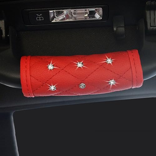 MLOVESIE Paquete de 4 fundas brillantes para manija de puerta de seguridad para automóviles, con cristales brillantes, almohadillas protectoras para