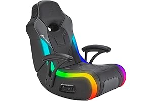 Ergonomic Rocker Gaming Chair with Built-in Audio and Foldable Design for Optimal...