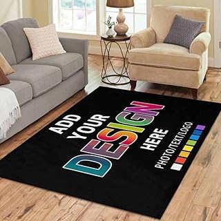 Made in USA-Floor Rugs Mat Custom Add Your Own Logo/Text/Photo Here Modern Carpet for Home Garden...