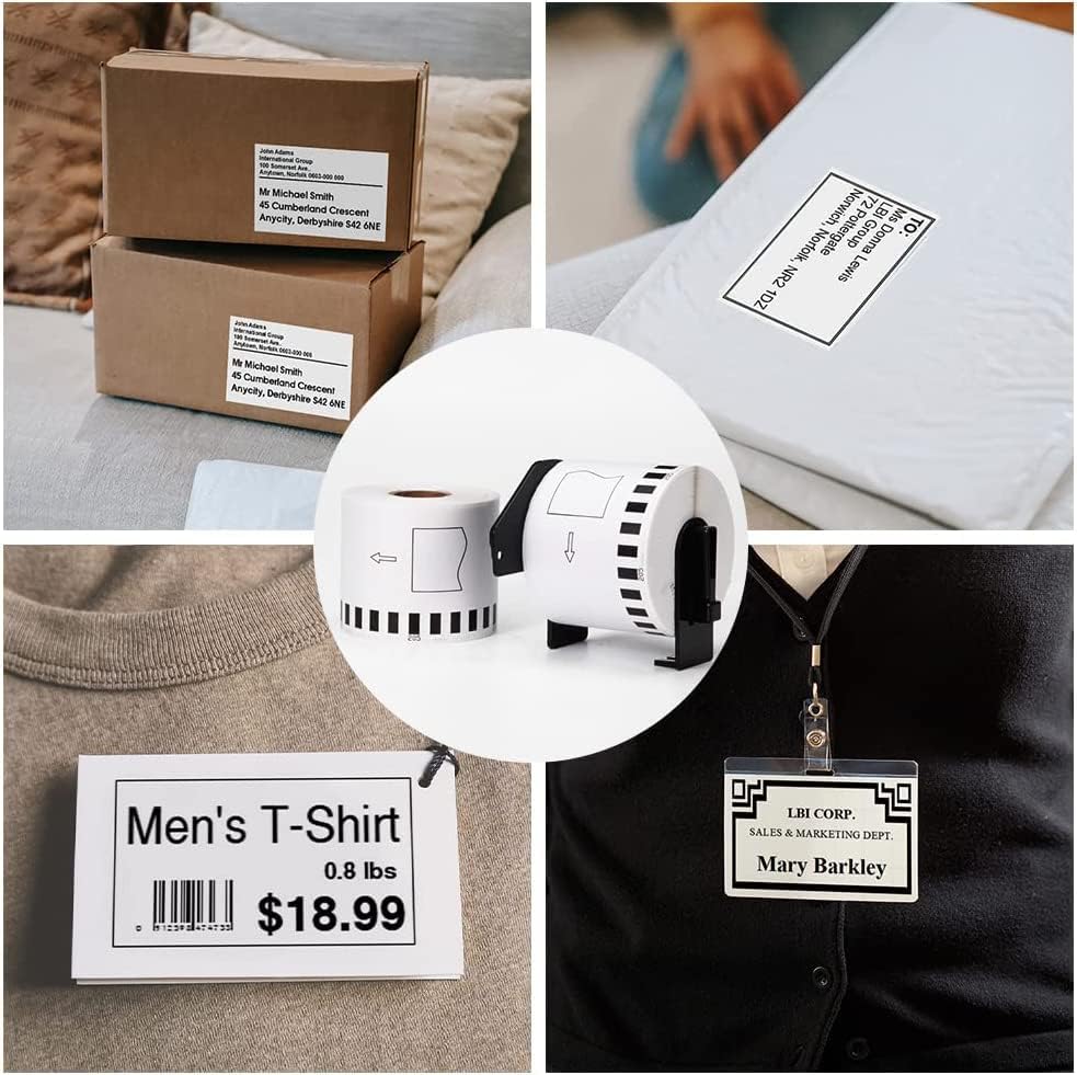 MarkDomain DK-22205 (2.4" X 100 Ft.) Continuous Length Label Paper Roll, Compatible Brother DK 2205 (62mm x 30.4m) Use with Brother QL-550 QL570 QL-800 QL 820NWB Label Printer, 10 Rolls - Image 5