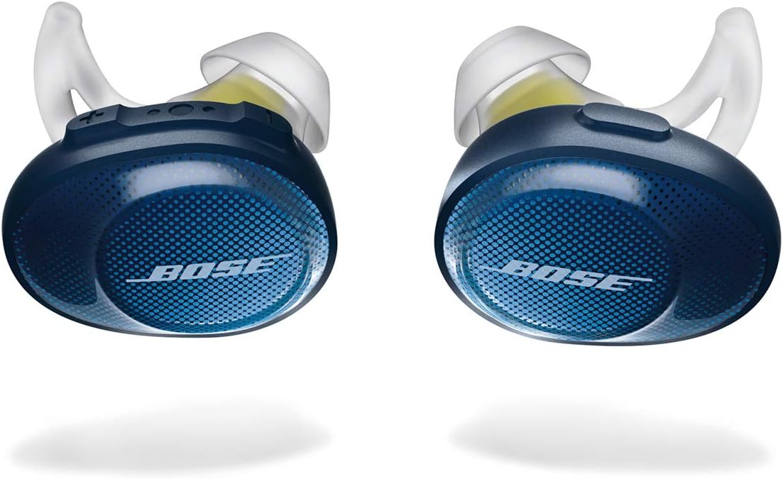 SoundSport Free, True Wireless Earbuds, (Sweatproof Bluetooth Headphones for Workouts and Sports), Midnight Blue / Citron
