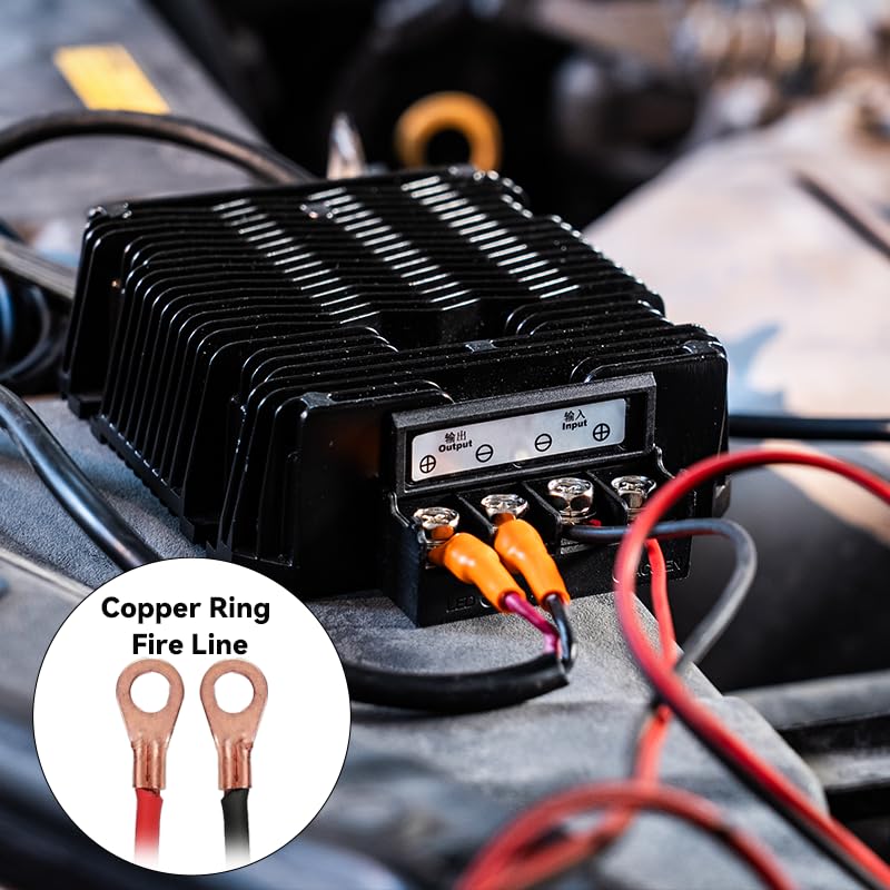 Cybertake 12V to 48V Boost Converter，Suitable for S1 Pro and S2 Pro Portable Air Conditioner，Copper Ring Fire Line2