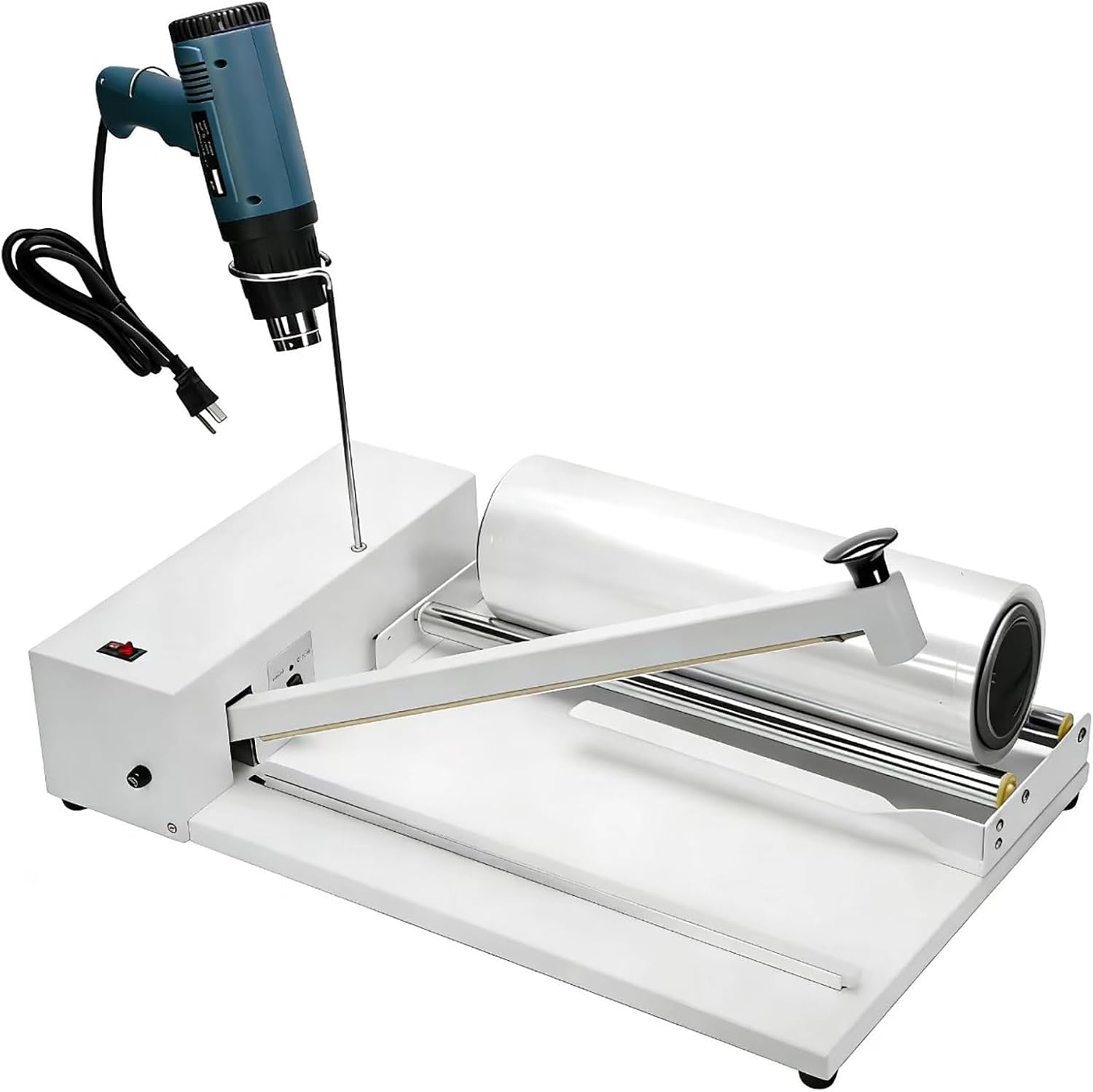 18" Shrink Wrap Sealer, 530W I-Bar Sealing Machine with Heat Gun and Shrink Film, PVC POF Compatible 9 Levels Temperature Adjustment