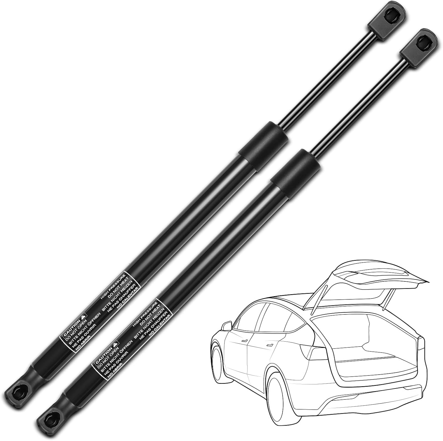 Set of 2 Rear Liftgate Lift Support Strut Gas Spring Shock Replacement for Ford 2011-2015 Explorer, 2013-2015 Police Interceptor Sedan with Manual Liftgate