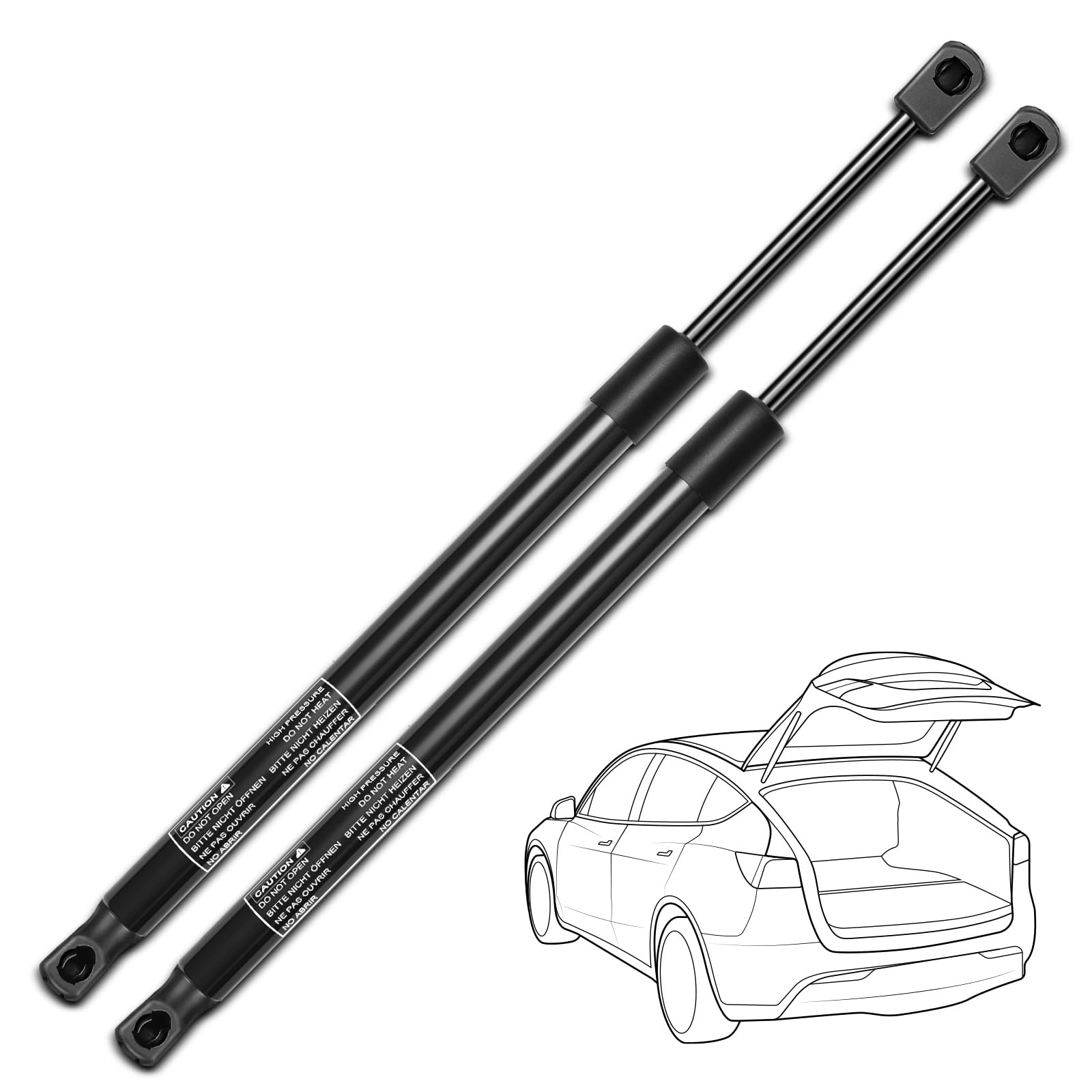 Amazon.com: Set of 2 Rear Liftgate Lift Support Strut Gas Spring