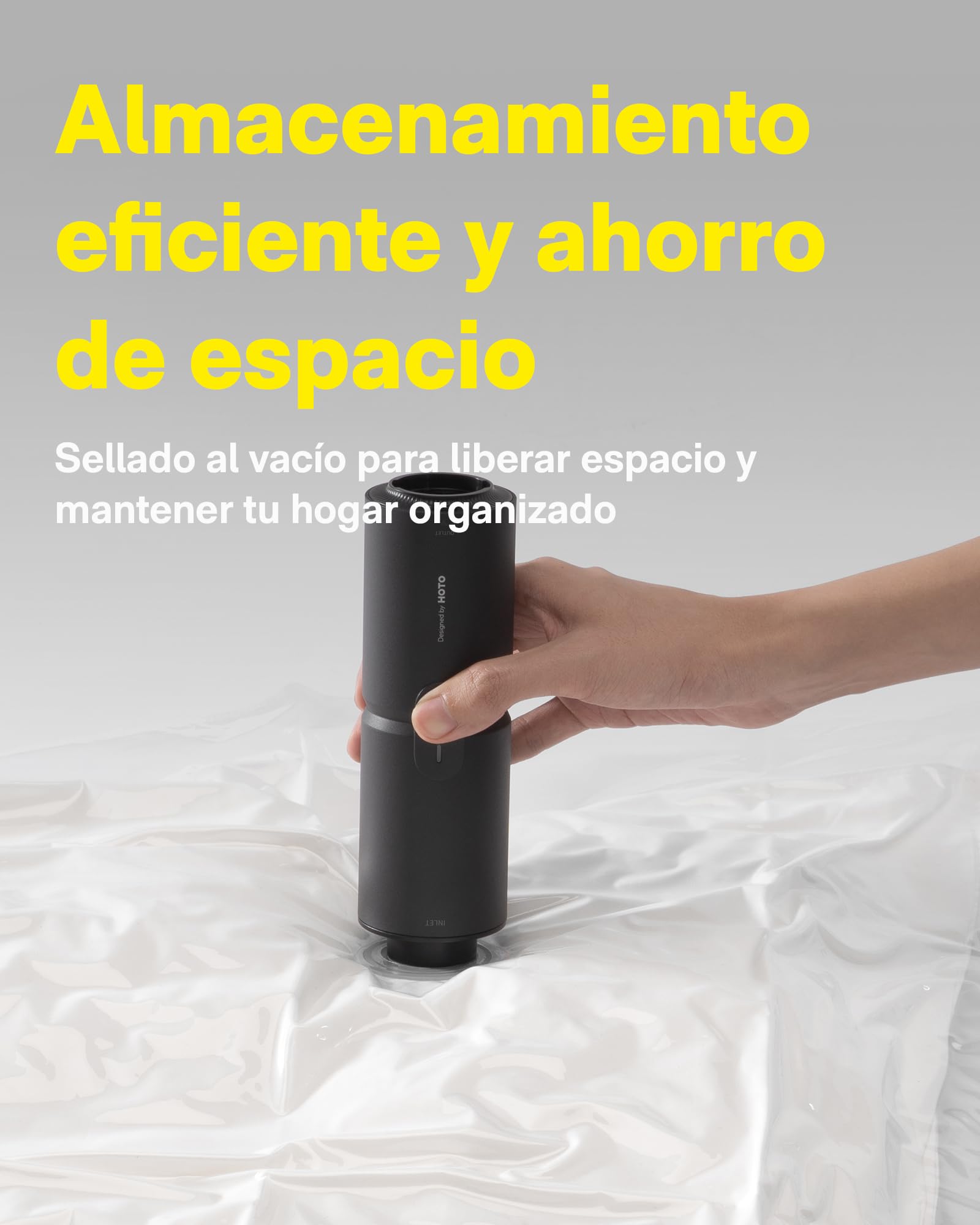 HOTO Aspirador de Mano Potente 15000 Pa, 4 en 1 Aspirador sin Cable de Coche sin Escobillas, Aspirado, Soplado, Inflado, Sellado al Vacío, Ideal para vehículos, Escritorio, Teclado, cafetera y más