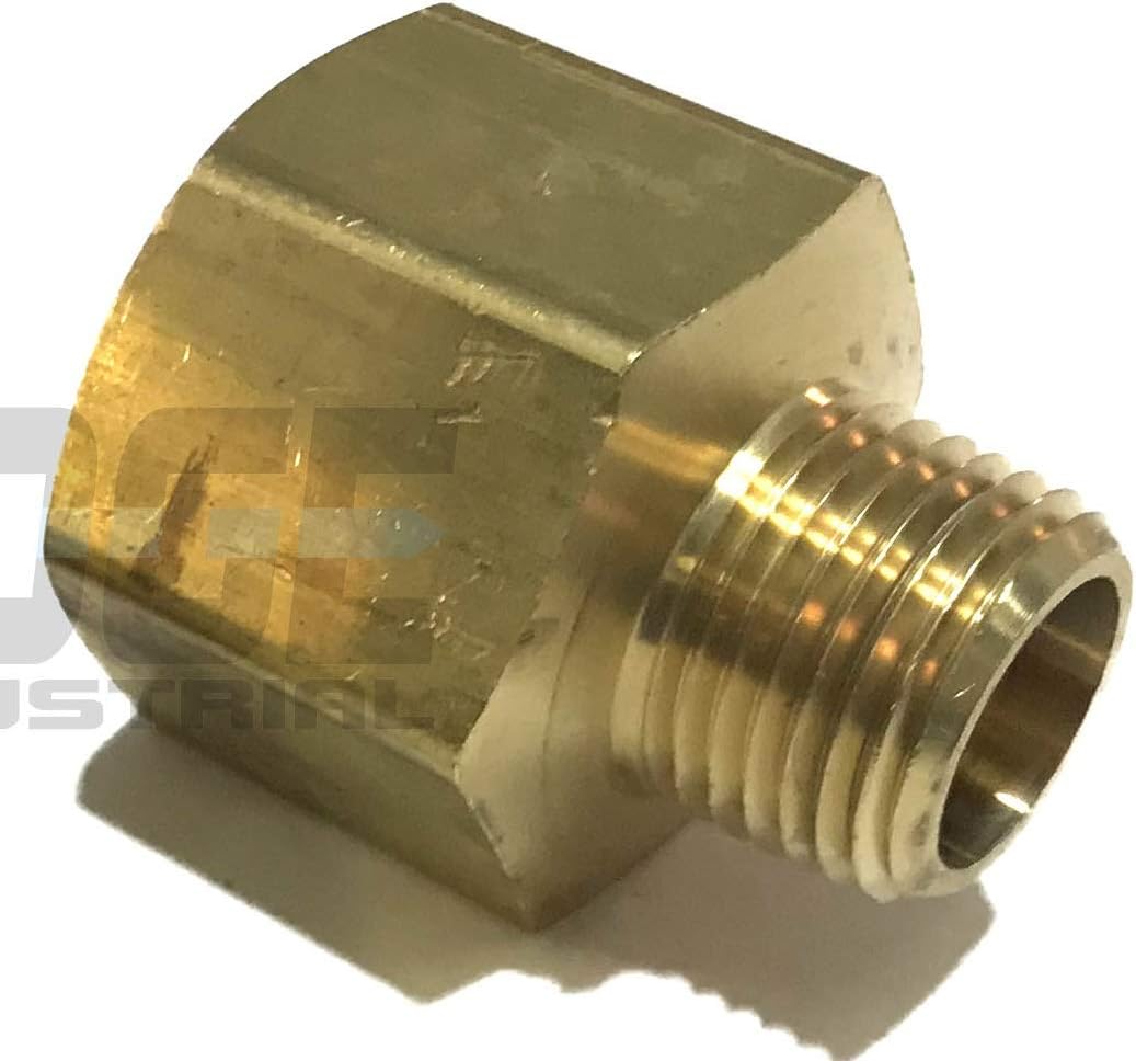 Brass Pipe Adapter 3/4" FNPT x 1/2" MNPT Fuel/AIR/Water/Oil/Gas WOG (Qty 01)