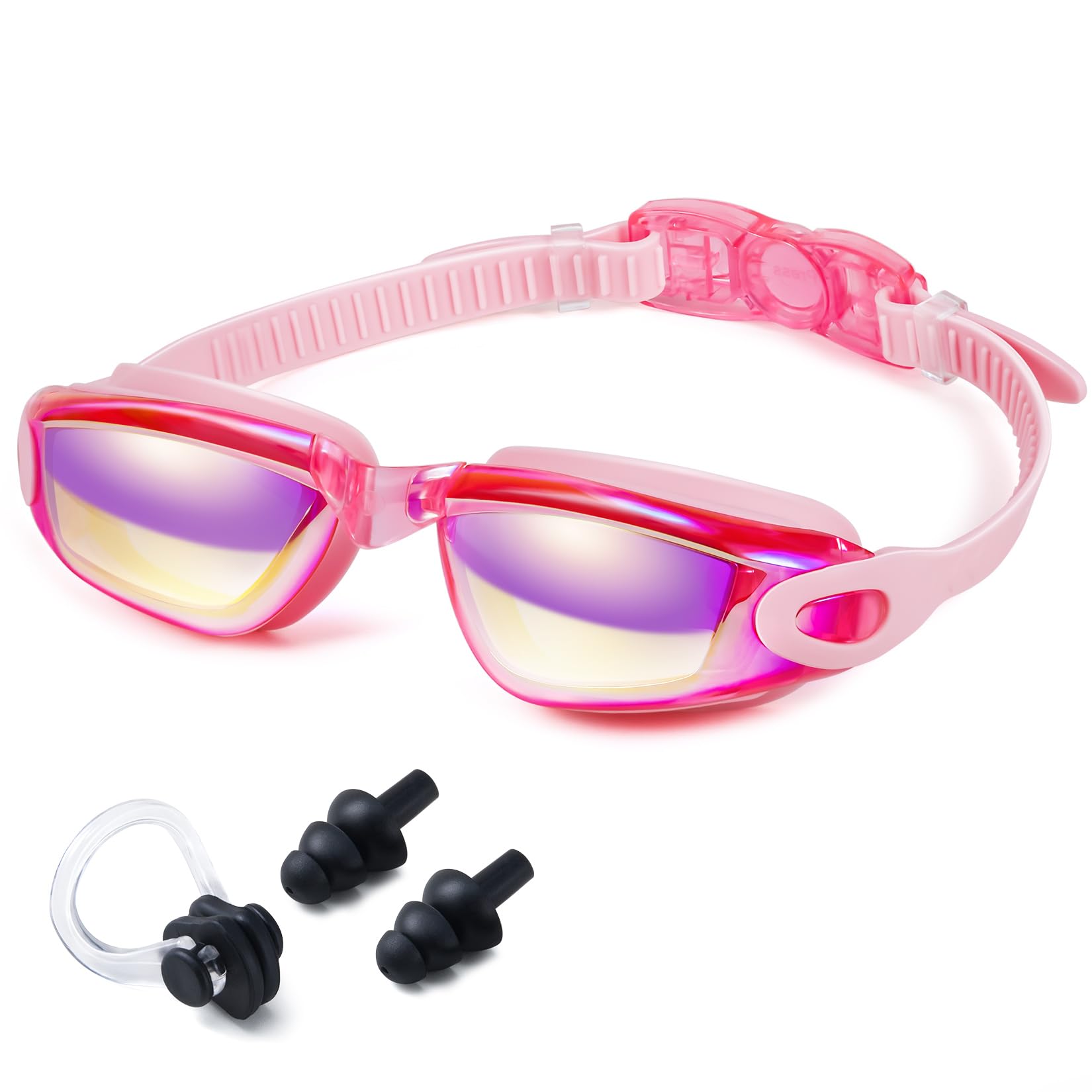 Dizokizo Schwimmbrille Erwachsene Wassersport Schwimmbrillen Anti-Beschlag und UV Schutz Wasserdicht klare Sicht einfach einzustellen für Herren Damen