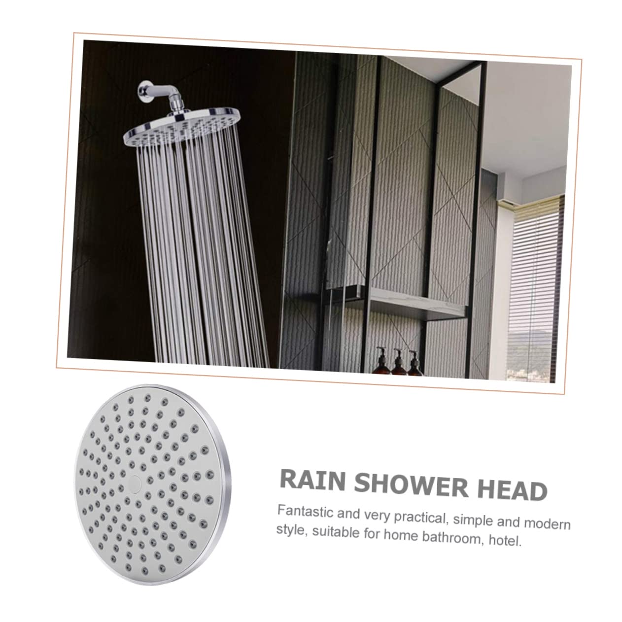 Operitacx Cabezal de Ducha de Lluvia Redondo Plata Modos de Riego Diferentes y Material Plástico para Baño en Casa U Hotel