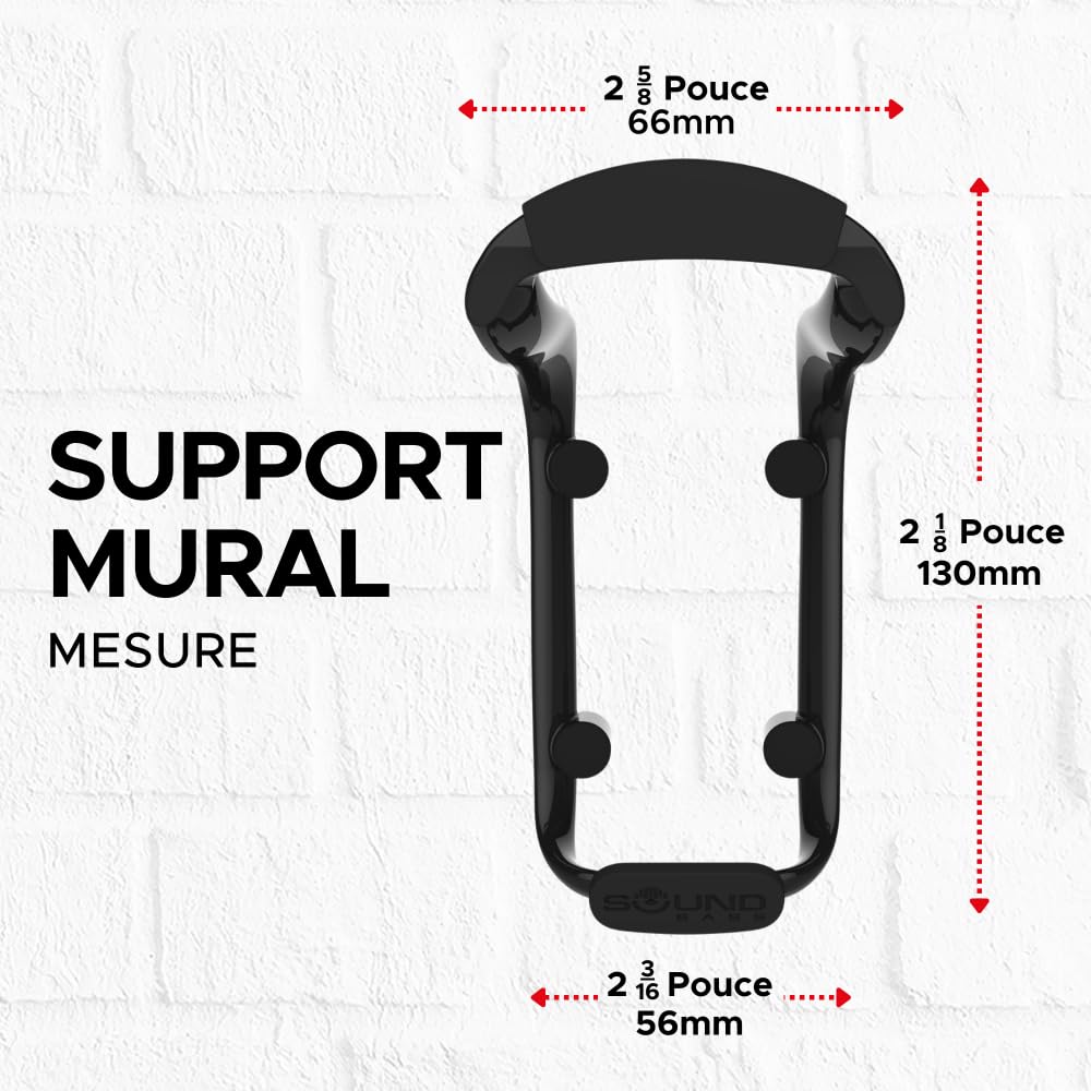 Move Support mural pour enceinte, résistant aux intempéries, Compatible avec Sonos Move version 1 et 2, avec accessoires de montage inclus, Noir