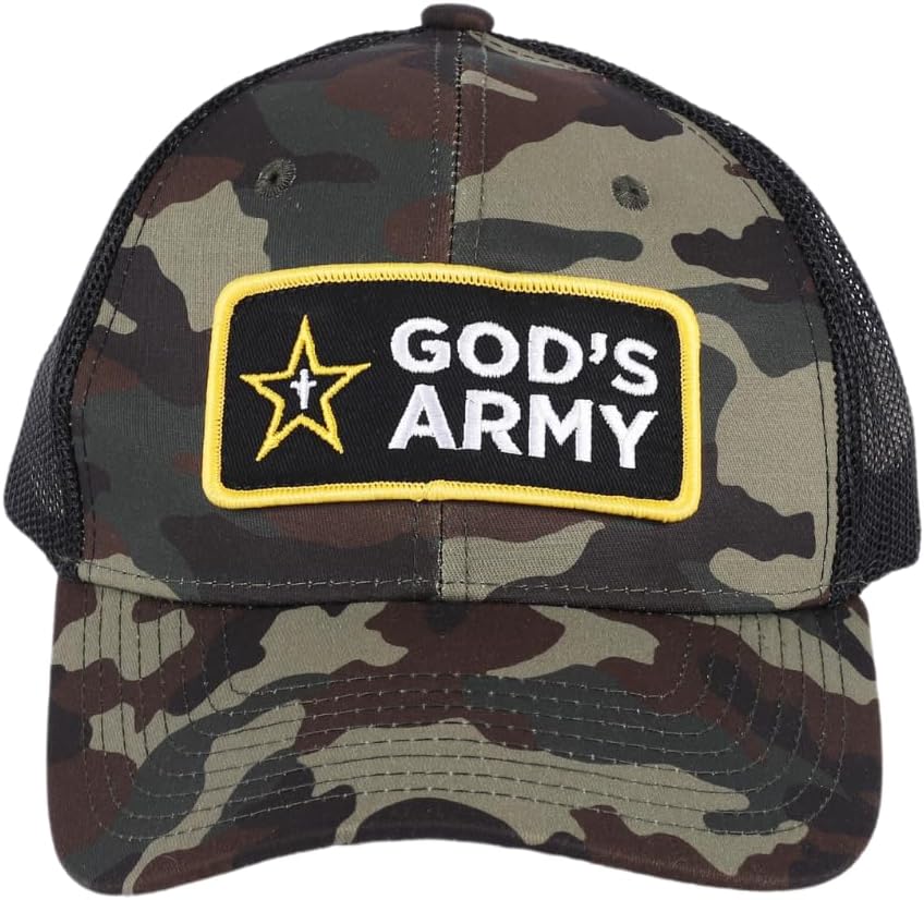 God's Army| Christian Hats for Men Womens Baseball Hat | Inspirational Dad Hats One Size Adjustable Velcro Strap Baseball Cap