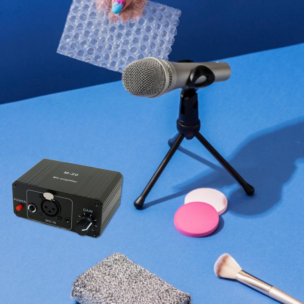 Préampli Micro, Amplificateur Micro À Gain Élevé 48 V Avec Alimentation Fantôme Et Sortie XLR