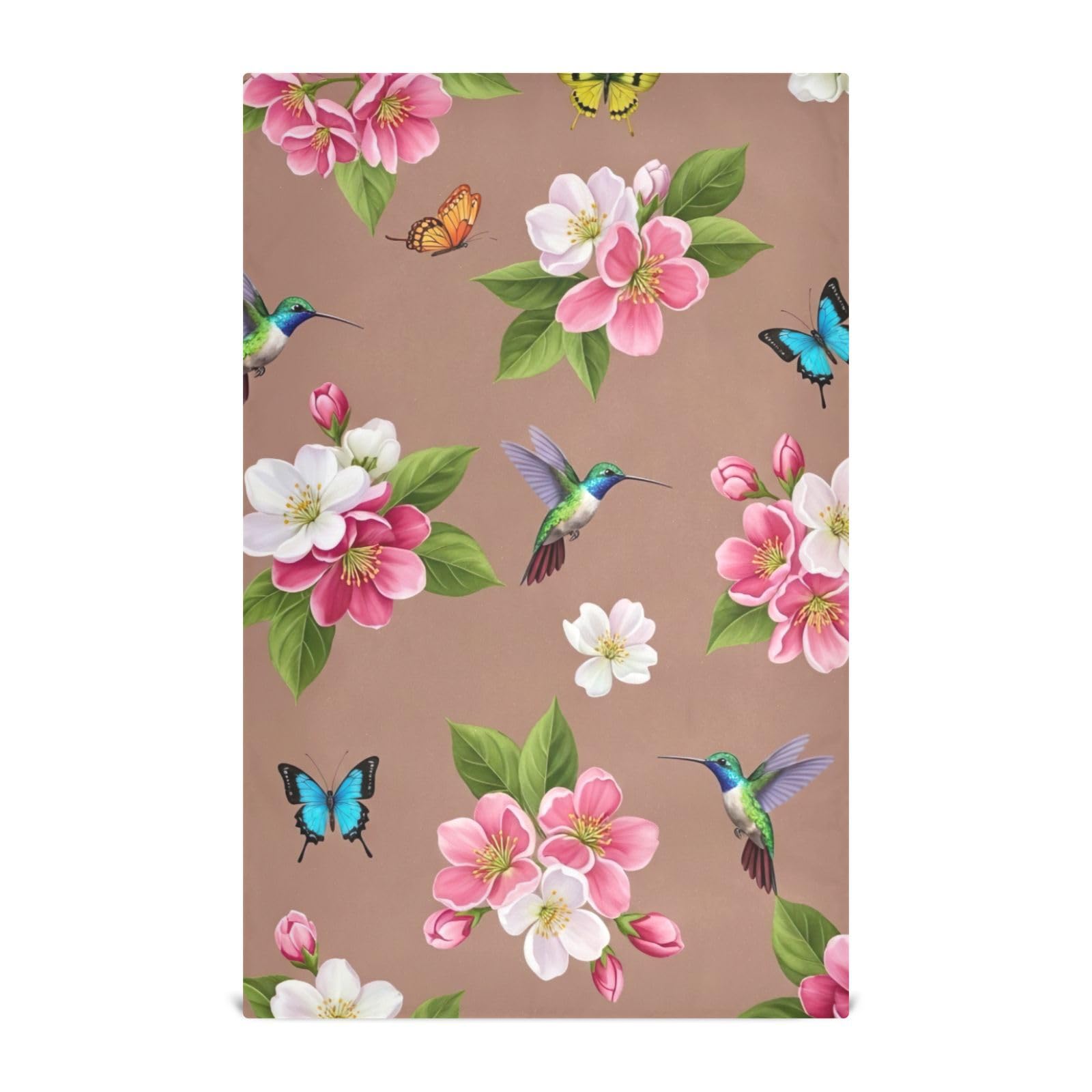 Torchons et chiffons en polyester GAIREG motif fleurs 6 unités